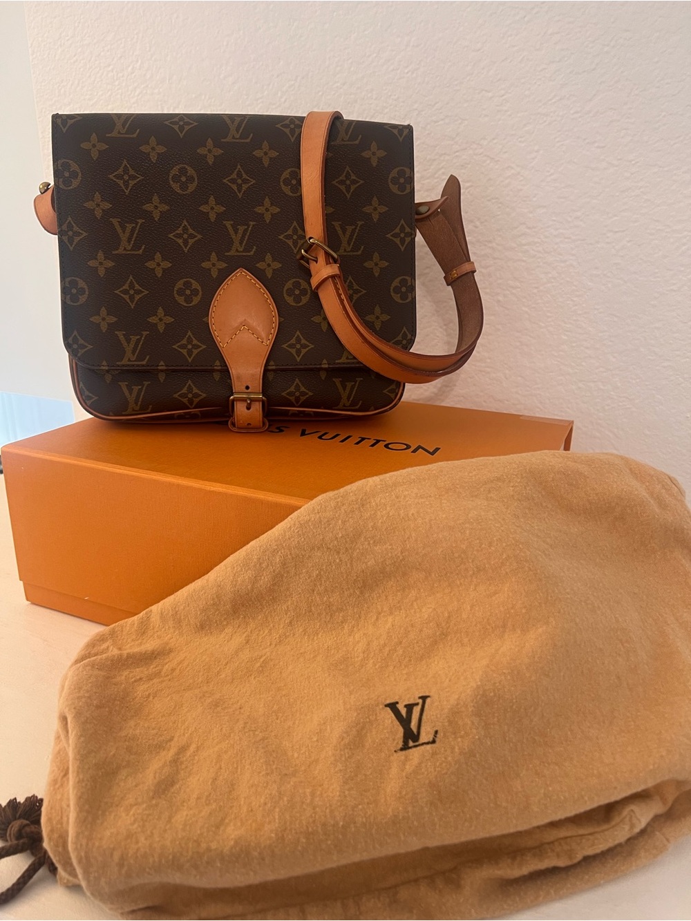 Rare Louis Vuitton Vintage Malletier version of the Cartouchière